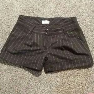 Pinstripe wool shorts